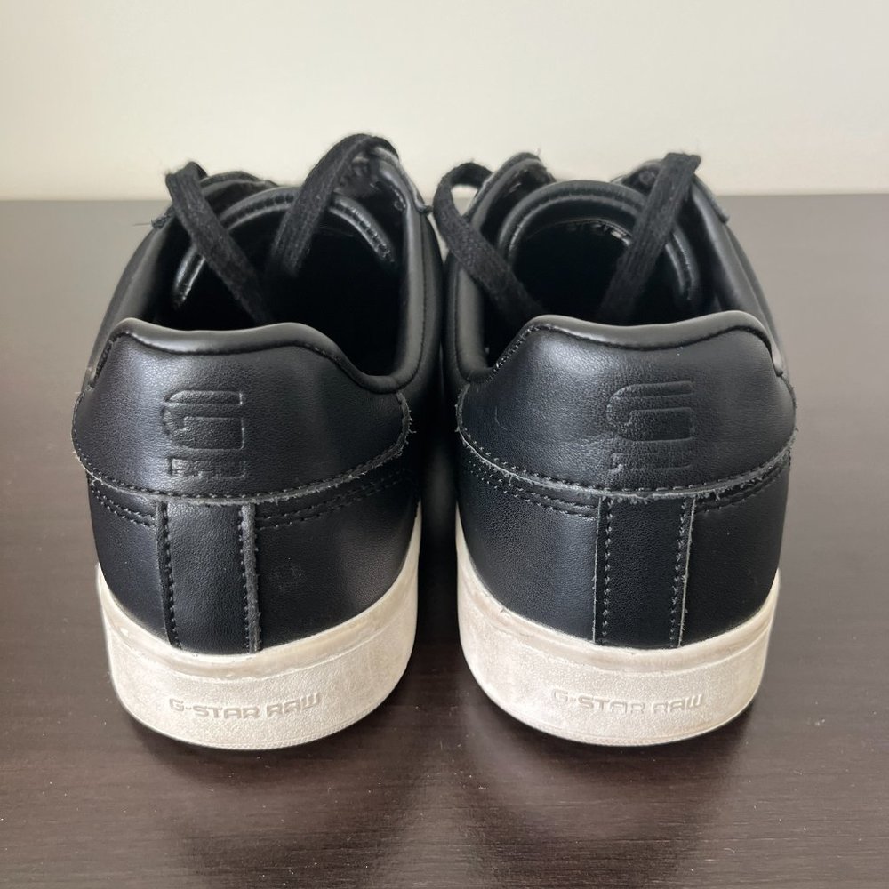 G-Star Raw Cadet Black Leather Sneakers 7 - Picture 3 of 4